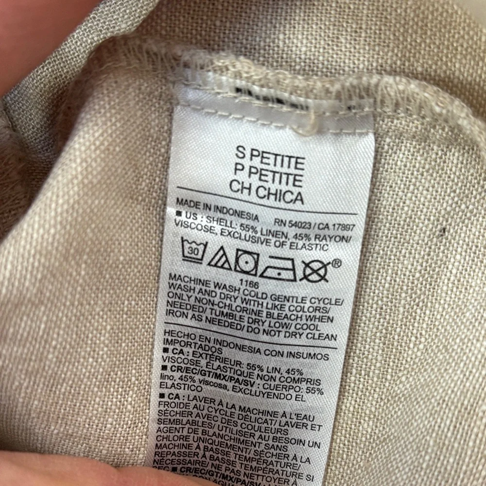 Linen Square Neck Mini Dress - Picture 6 of 6